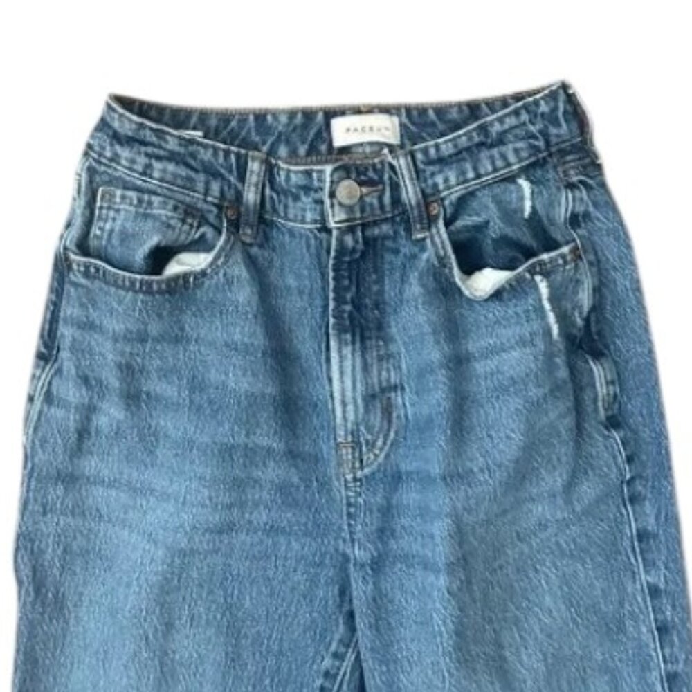 PacSun Classic Blue Distressed Straight Leg Jeans - Picture 3 of 9